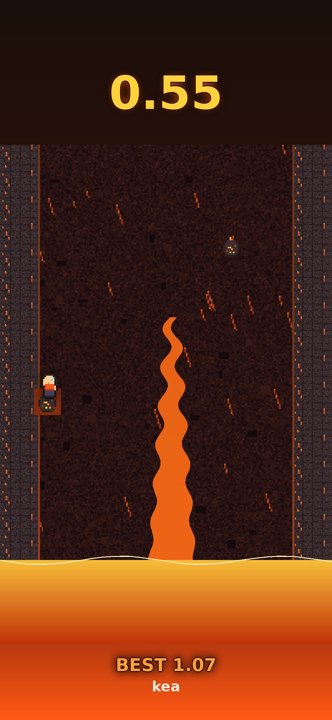 Avoiding an erupting lava geyser